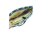 BLACK FLORAL DAMASK PATTERN LAPTOP TOTE BAG