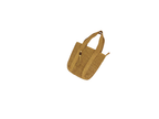 CAMEL BEIGE RAFIA TOTE WITH TASSEL