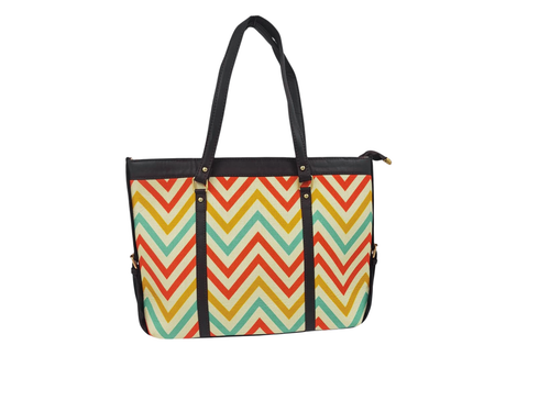 CHEVRON COLORPOP LAPTOP TOTE BAG