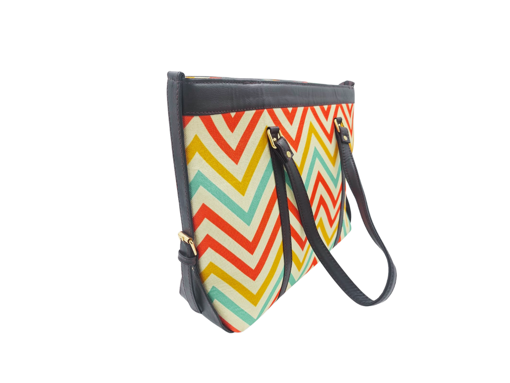 CHEVRON COLORPOP LAPTOP TOTE BAG