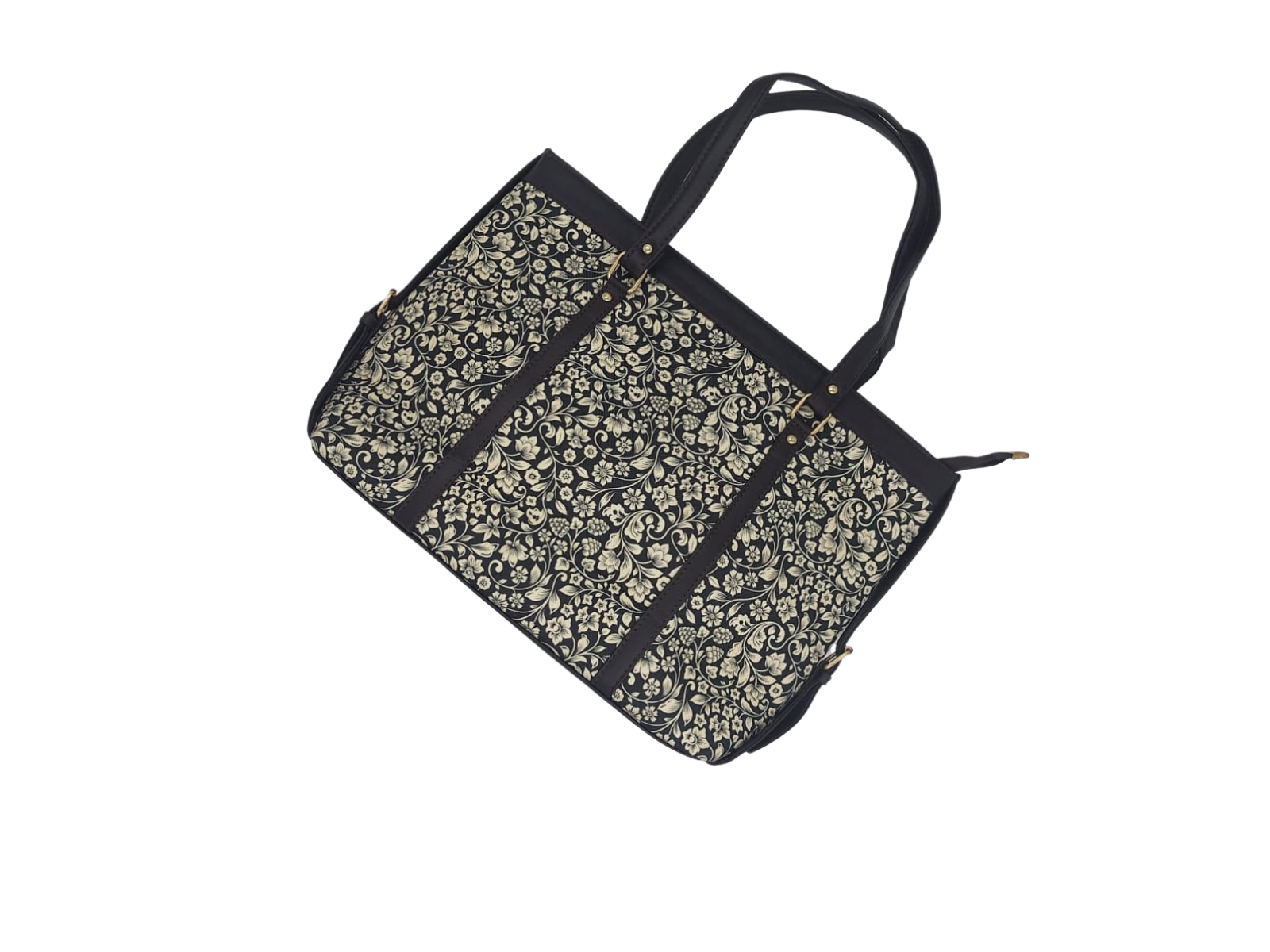 MIDNIGHT BLOOM FLORAL LAPTOP TOTE BAG