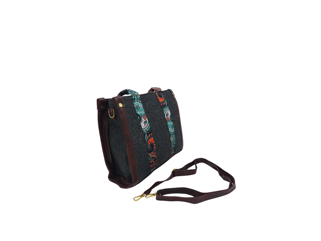 MIDNIGHT PAISLEY OFFICE BAG
