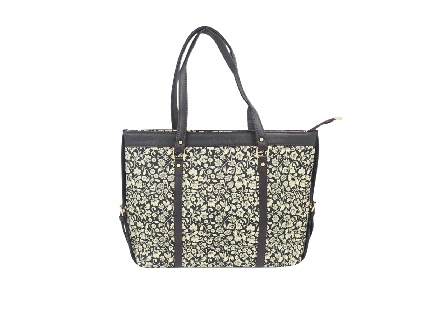 MIDNIGHT BLOOM FLORAL LAPTOP TOTE BAG