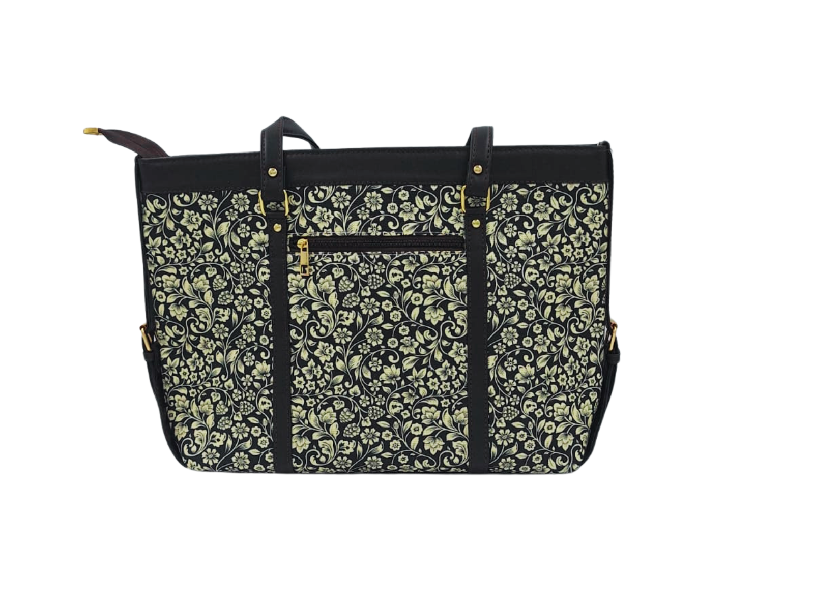 MIDNIGHT BLOOM FLORAL LAPTOP TOTE BAG