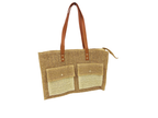 RAFIA TOTE WITH DUAL SIDE POCKETS